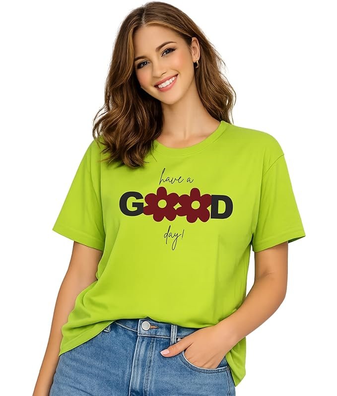 London Hills Women’s Loose Fit Graphic Printed T-Shirt