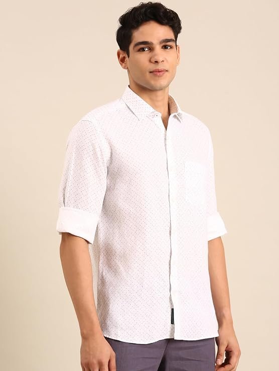 Linen Club Men's Pure Linen Casual Shirt