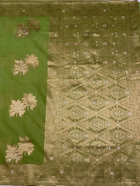 Green Art Silk Banarasi Saree