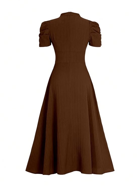 V-Neck A-Line Maxi Dress