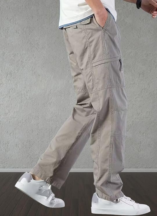 Casual Cotton Cargo Trousers
