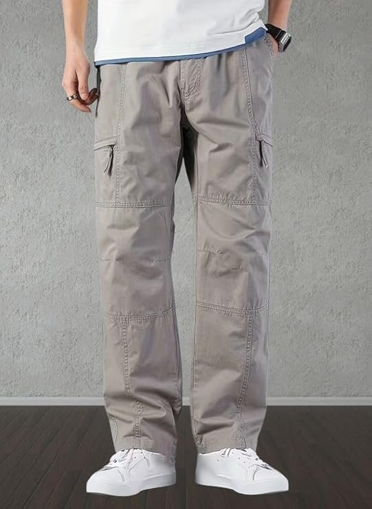 Casual Cotton Cargo Trousers