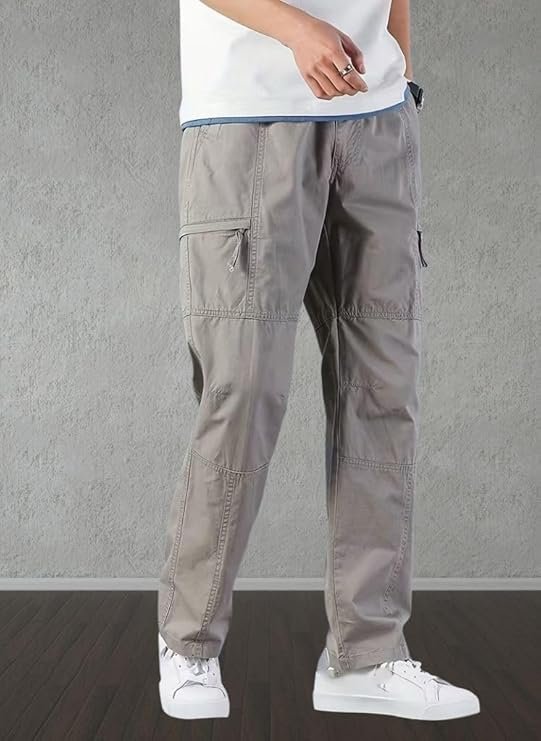 Casual Cotton Cargo Trousers