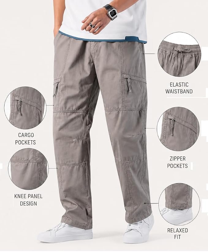 Casual Cotton Cargo Trousers
